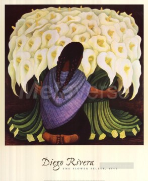  Rivera Lienzo - El vendedor de flores 1942 Diego Rivera